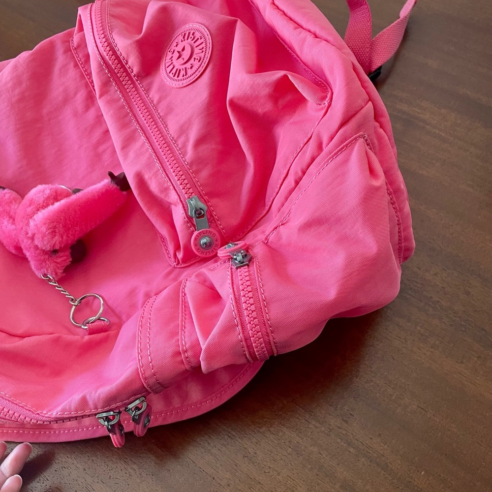 Pink Kipling Backpack With Keychain - image 7